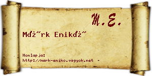 Márk Enikő névjegykártya